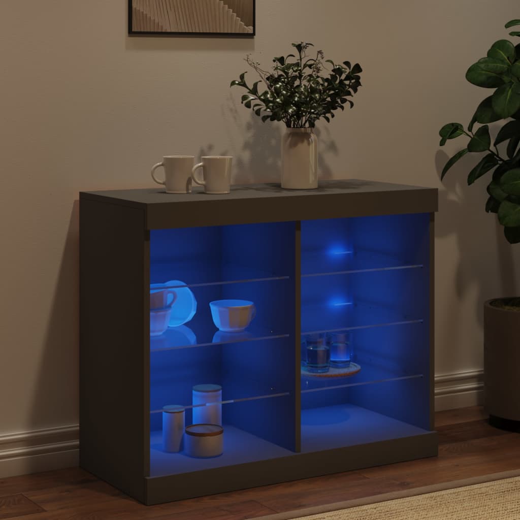 Buffet avec éclairage LED 81x37x67 cm