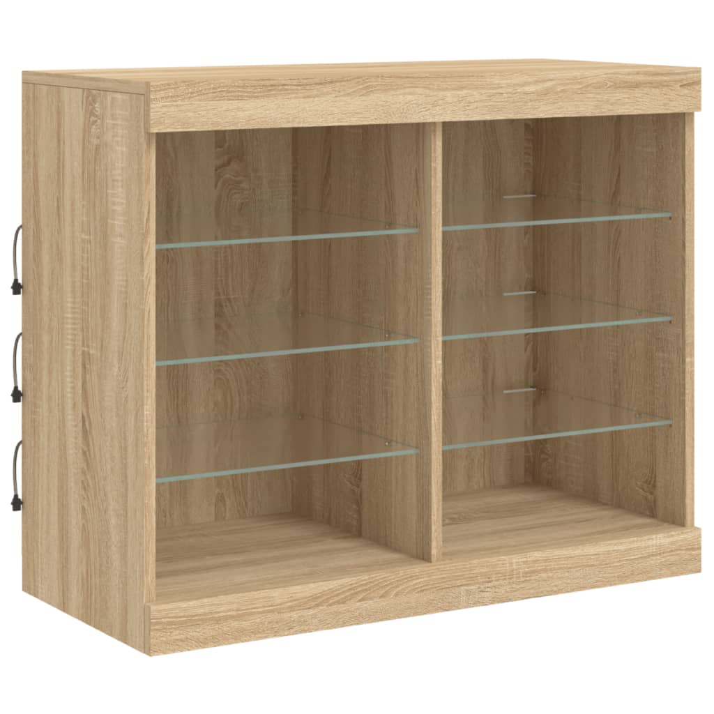 Dressoir met LED-verlichting 81x37x67 cm