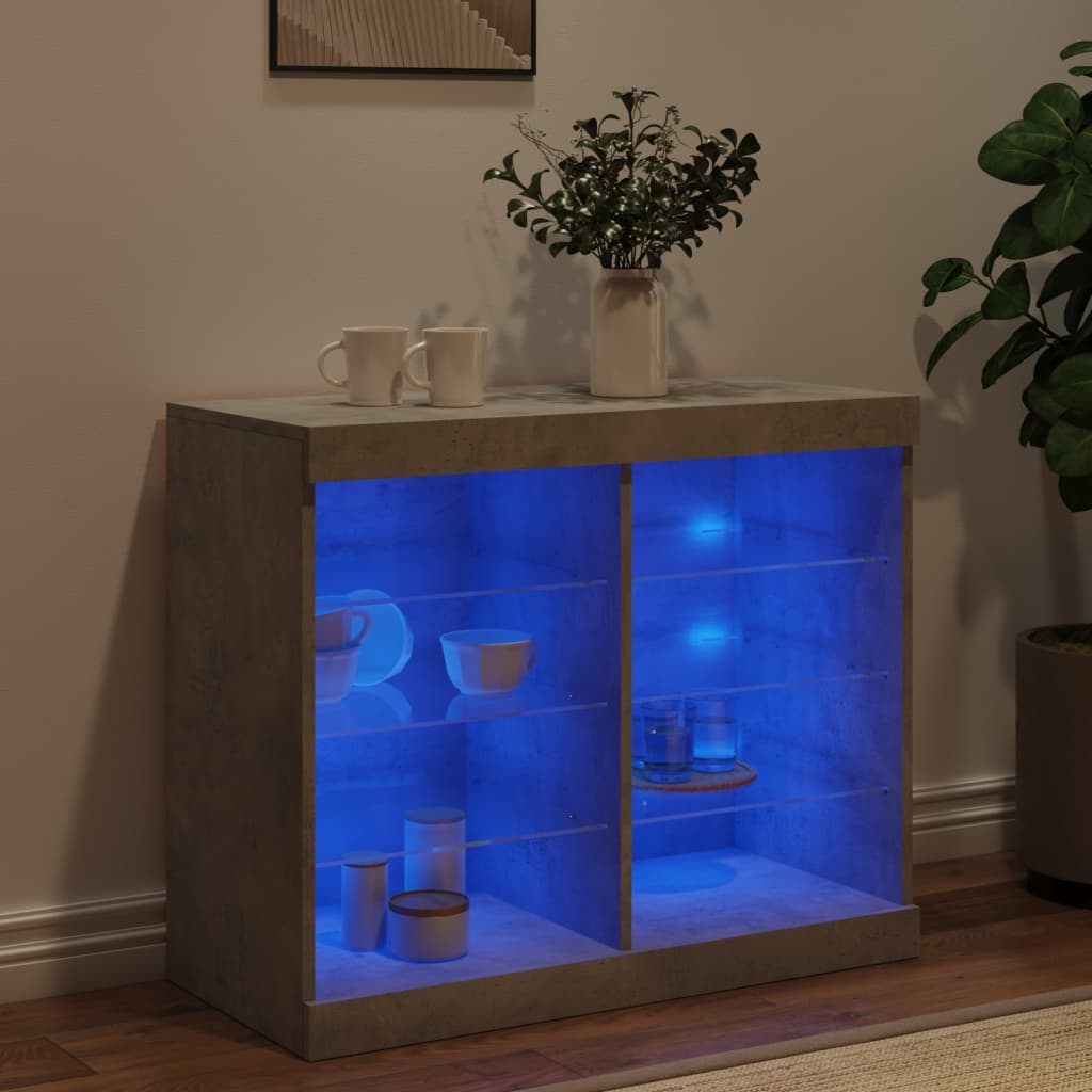 Buffet avec éclairage LED 81x37x67 cm