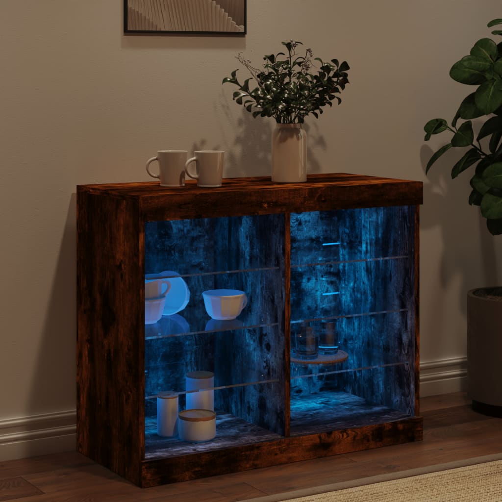 Buffet avec éclairage LED 81x37x67 cm