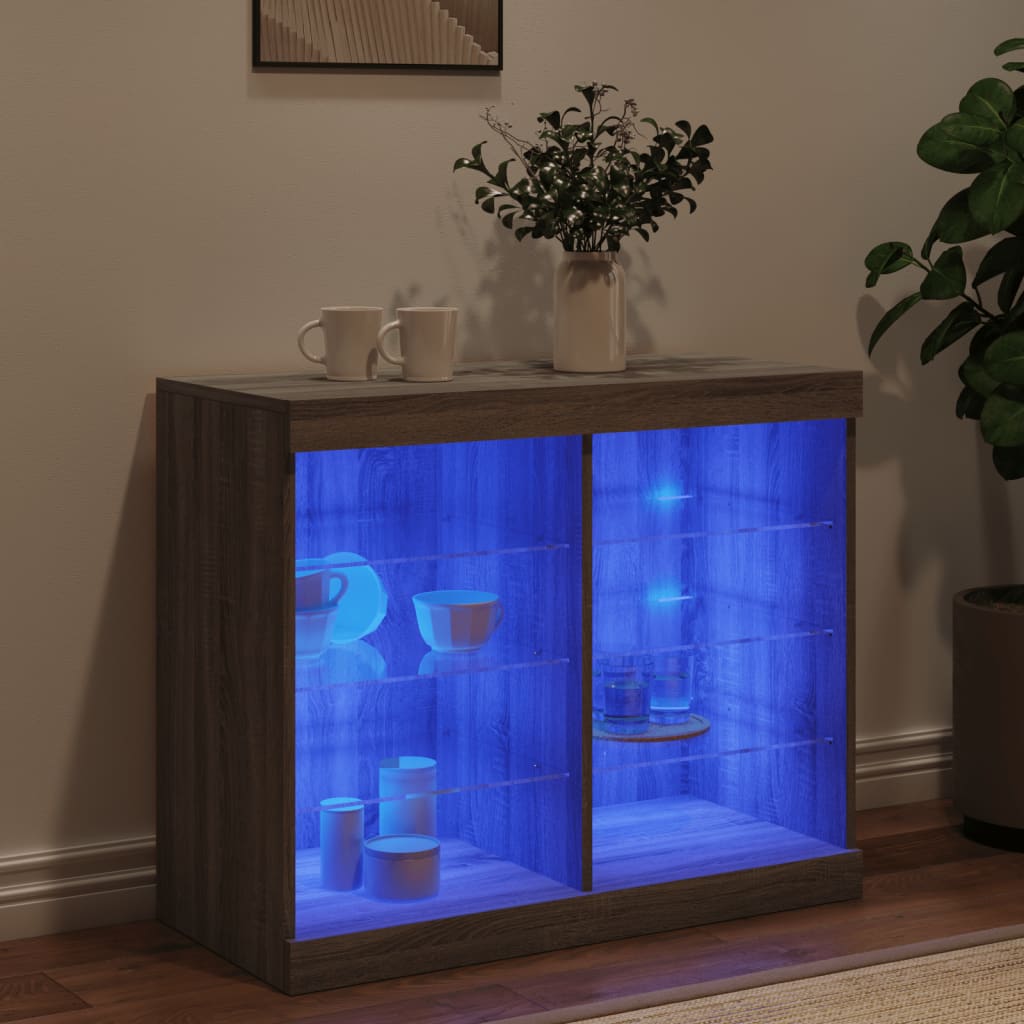 Buffet avec éclairage LED 81x37x67 cm