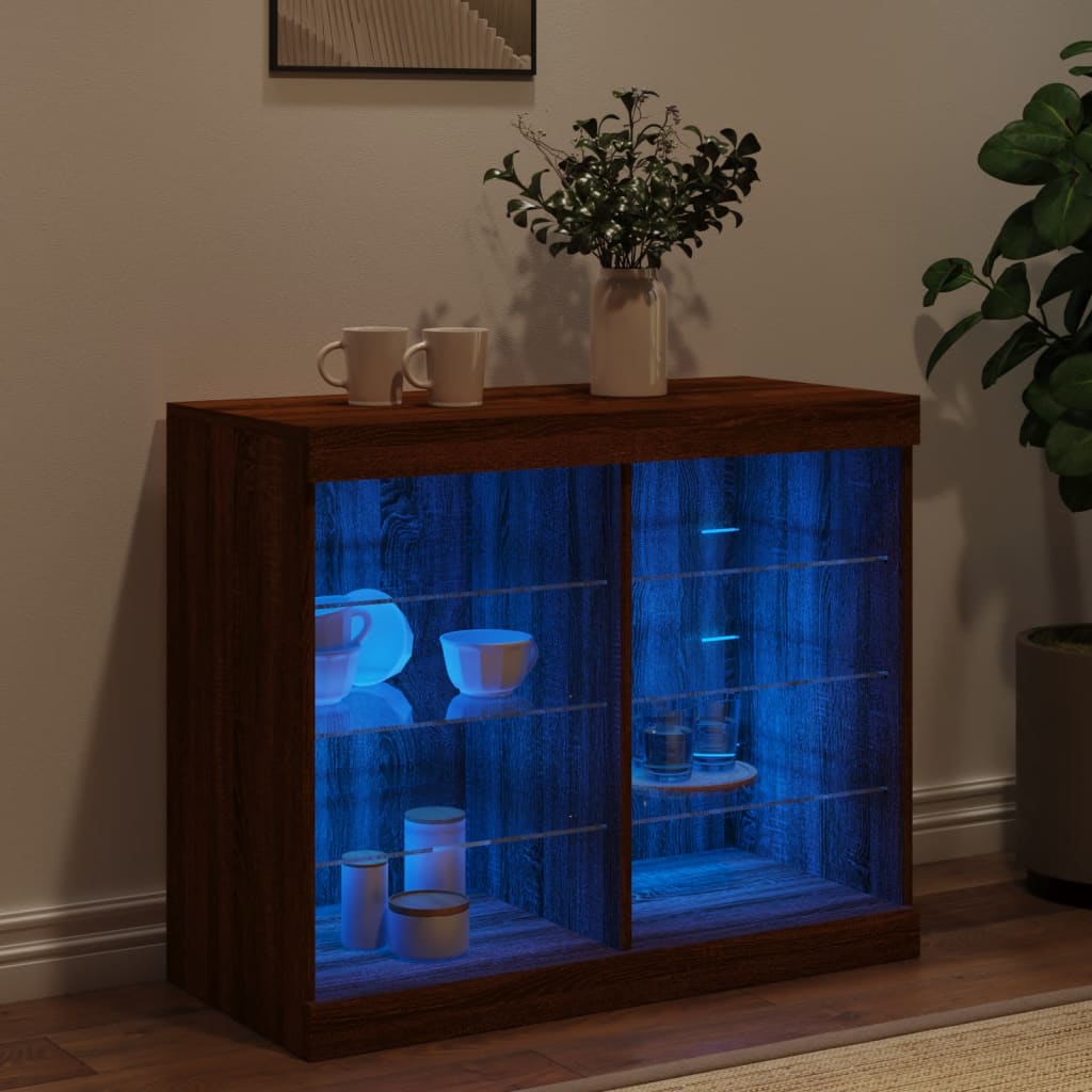 Buffet avec éclairage LED 81x37x67 cm