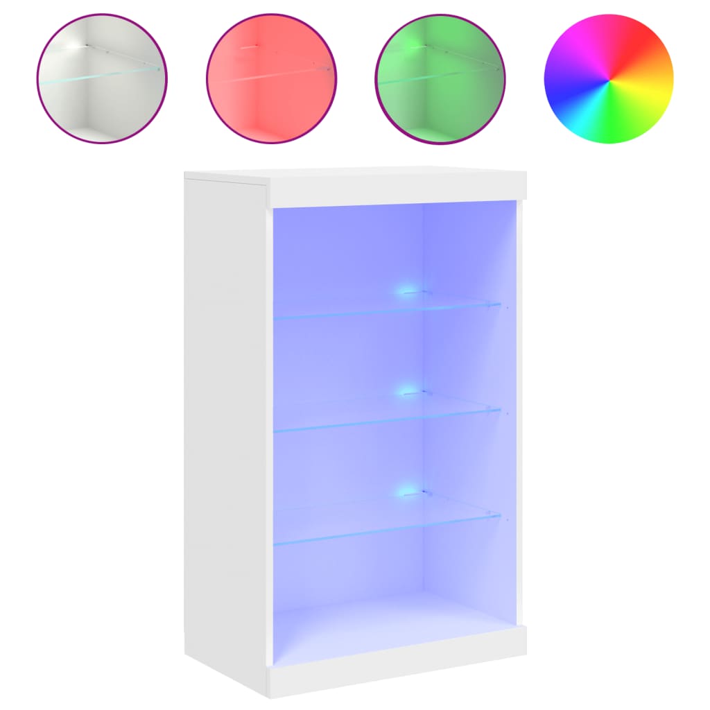 Dressoir met LED-verlichting 60,5x37x100 cm