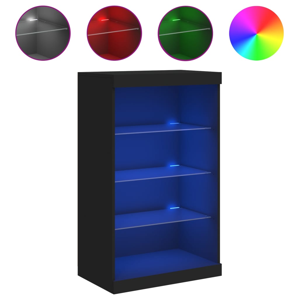 Dressoir met LED-verlichting 60,5x37x100 cm