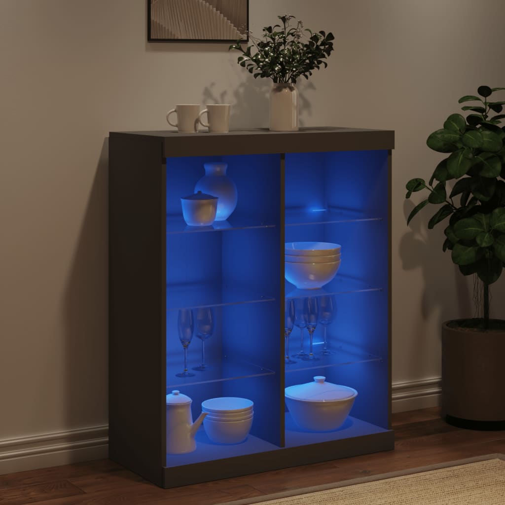 Buffet avec éclairage LED 81x37x100 cm