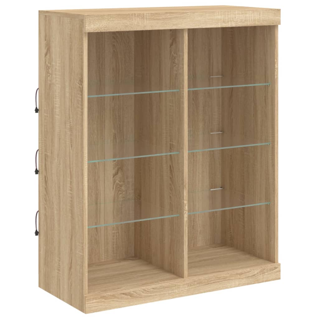 Dressoir met LED-verlichting 81x37x100 cm