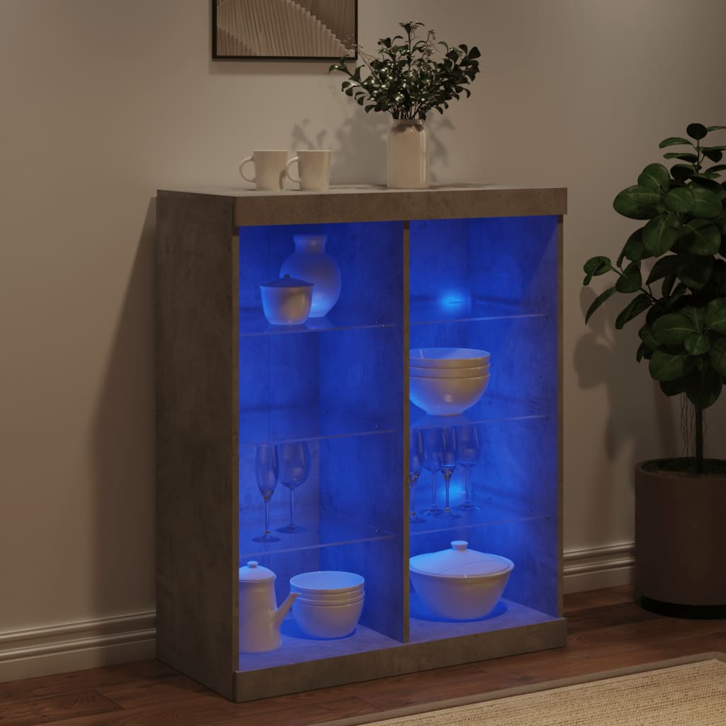 Buffet avec éclairage LED 81x37x100 cm