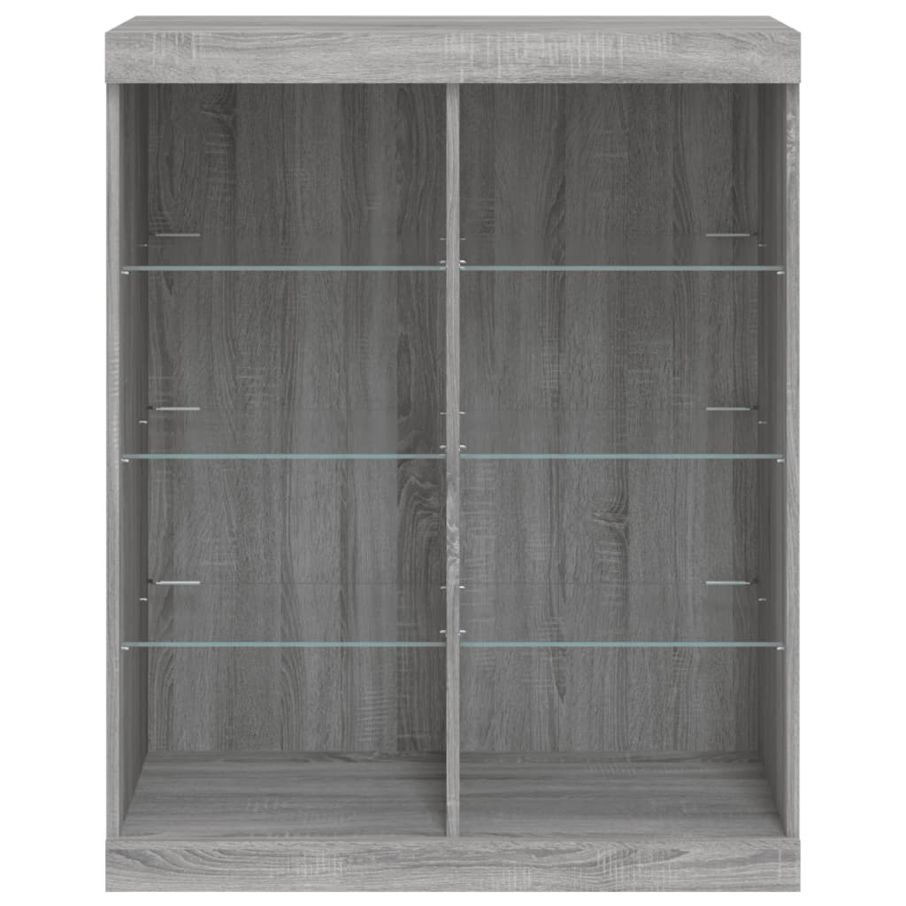 Dressoir met LED-verlichting 81x37x100 cm