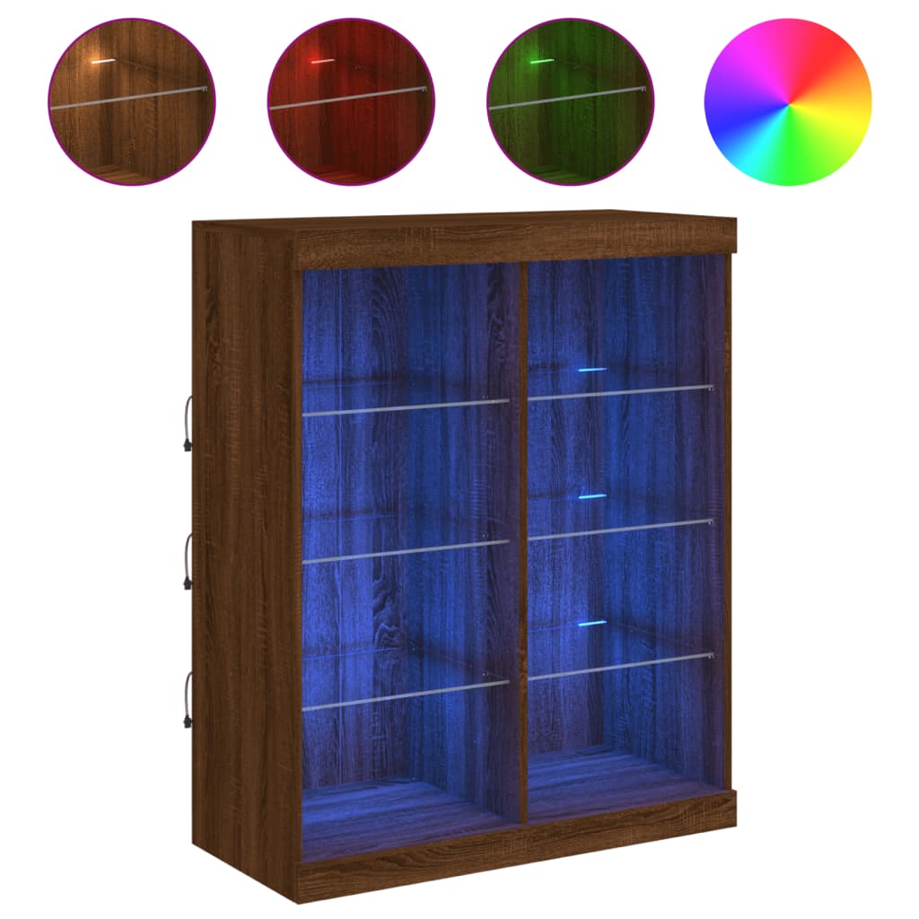 Dressoir met LED-verlichting 81x37x100 cm