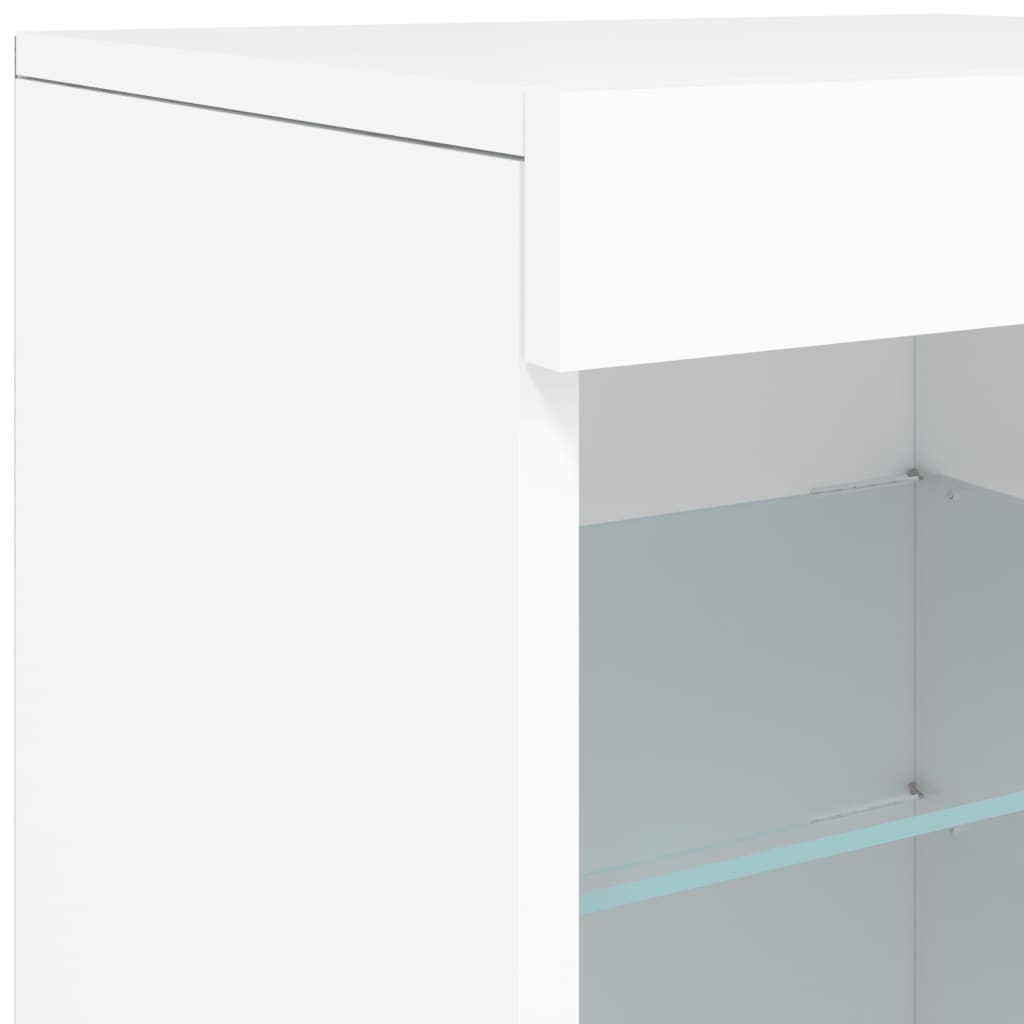 Buffet avec éclairage LED 41x37x67 cm couleur chêne