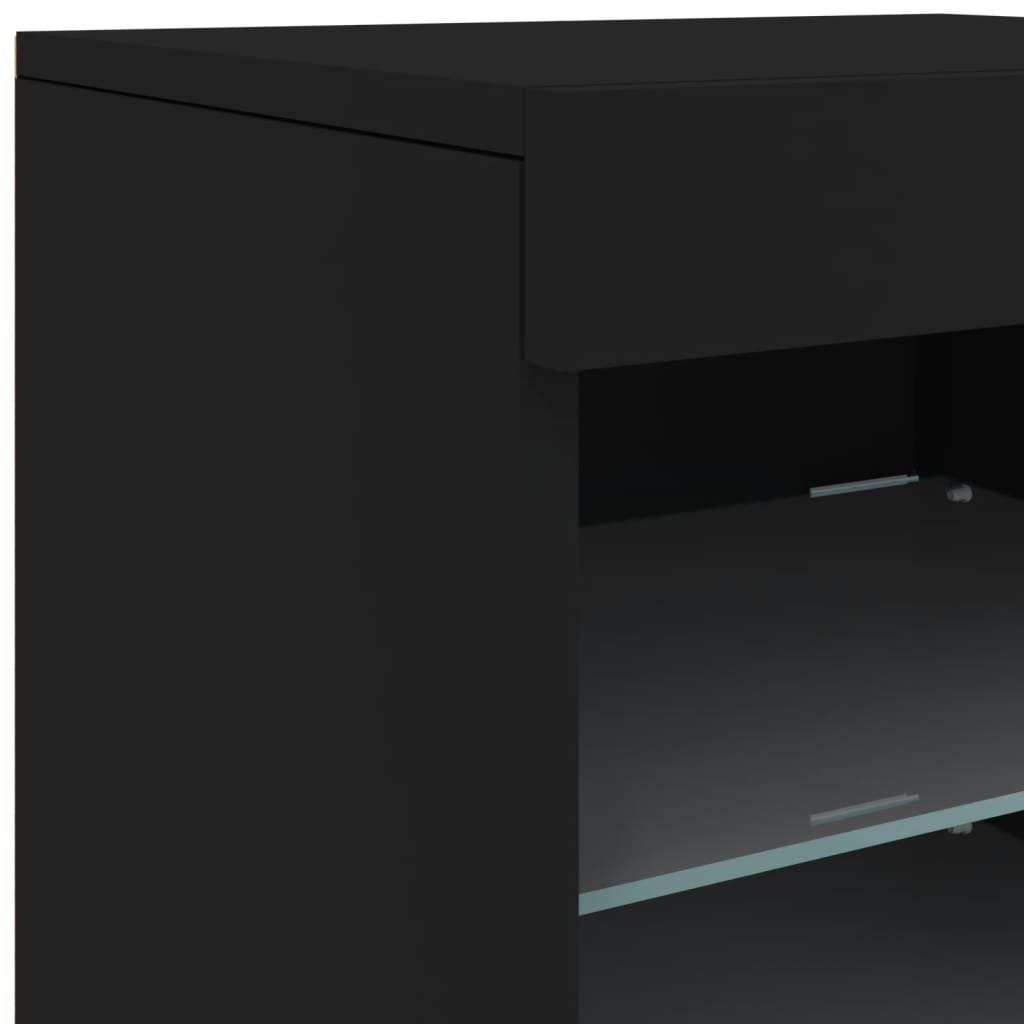 Buffet avec éclairage LED 41x37x67 cm couleur chêne