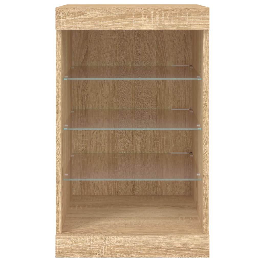 Dressoir met LED-verlichting 41x37x67 cm eikenkleurig