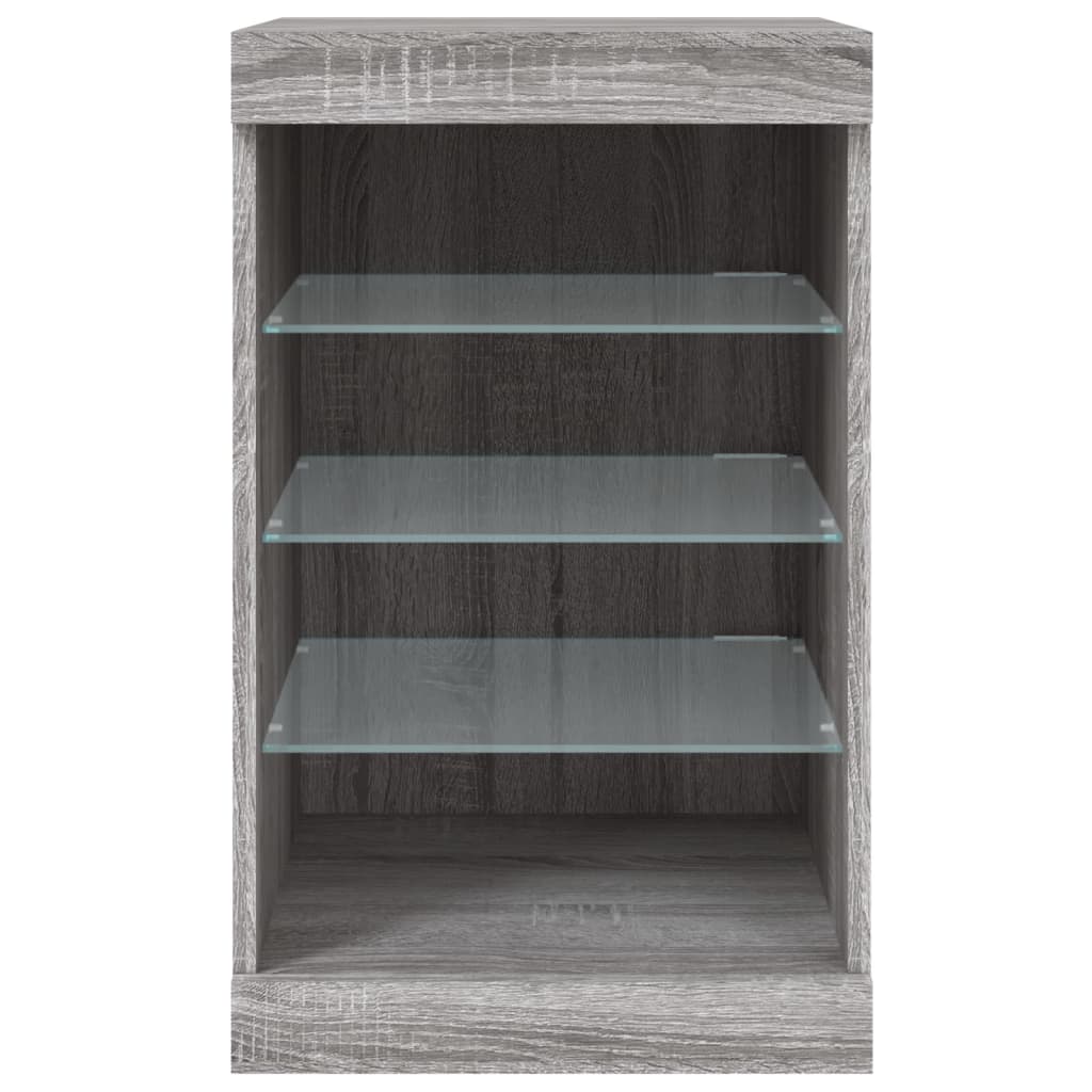 Dressoir met LED-verlichting 41x37x67 cm eikenkleurig