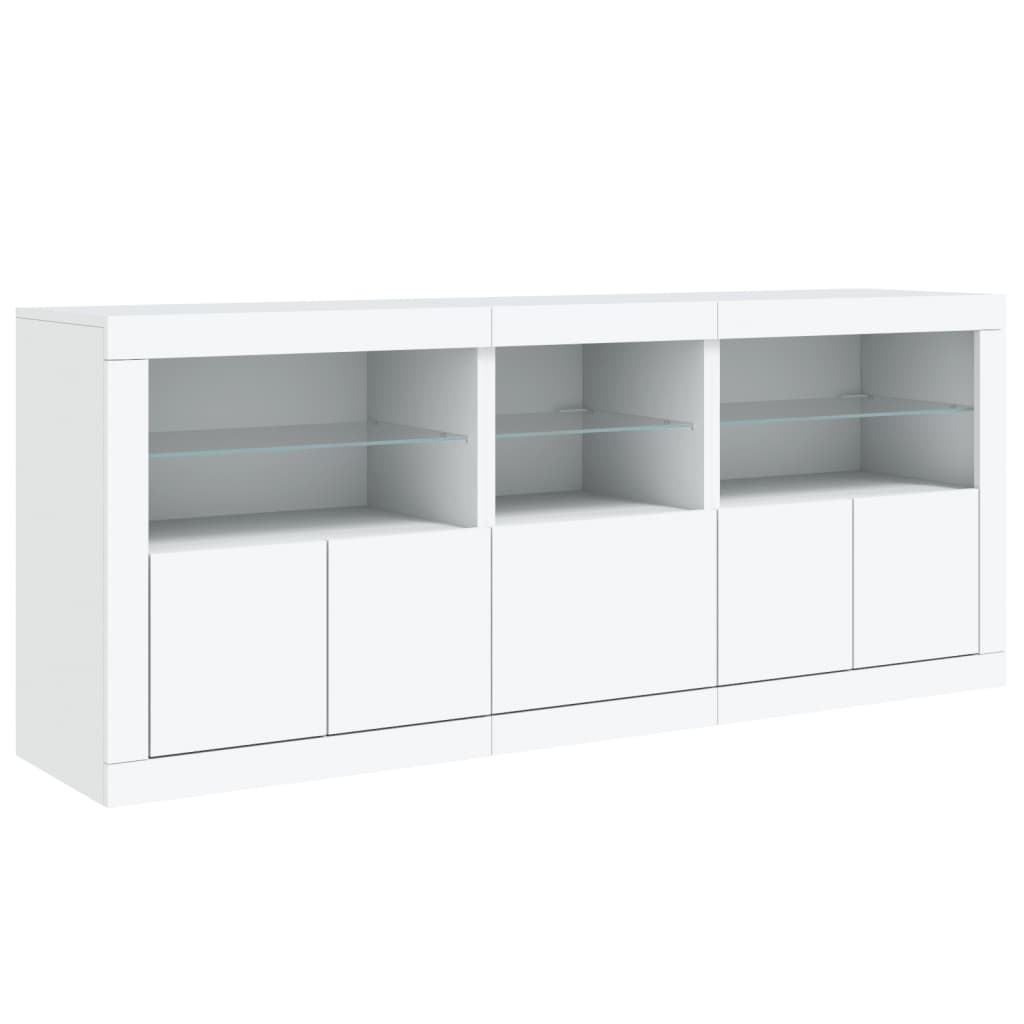 Dressoir met LED-verlichting 162x37x67 cm sonoma eikenkleurig