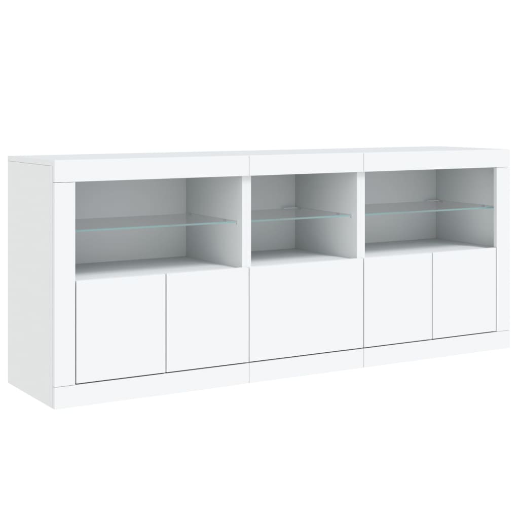 Dressoir met LED-verlichting 162x37x67 cm