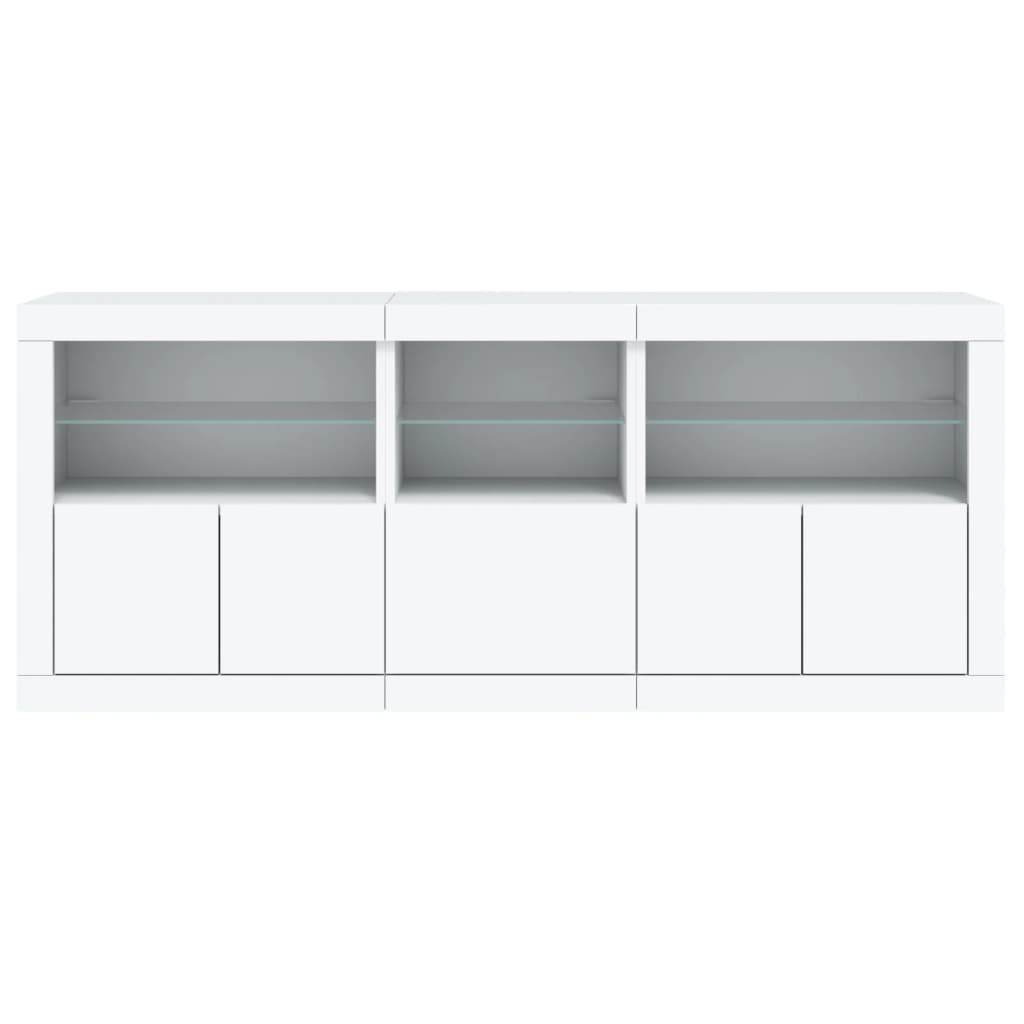 Dressoir met LED-verlichting 162x37x67 cm sonoma eikenkleurig