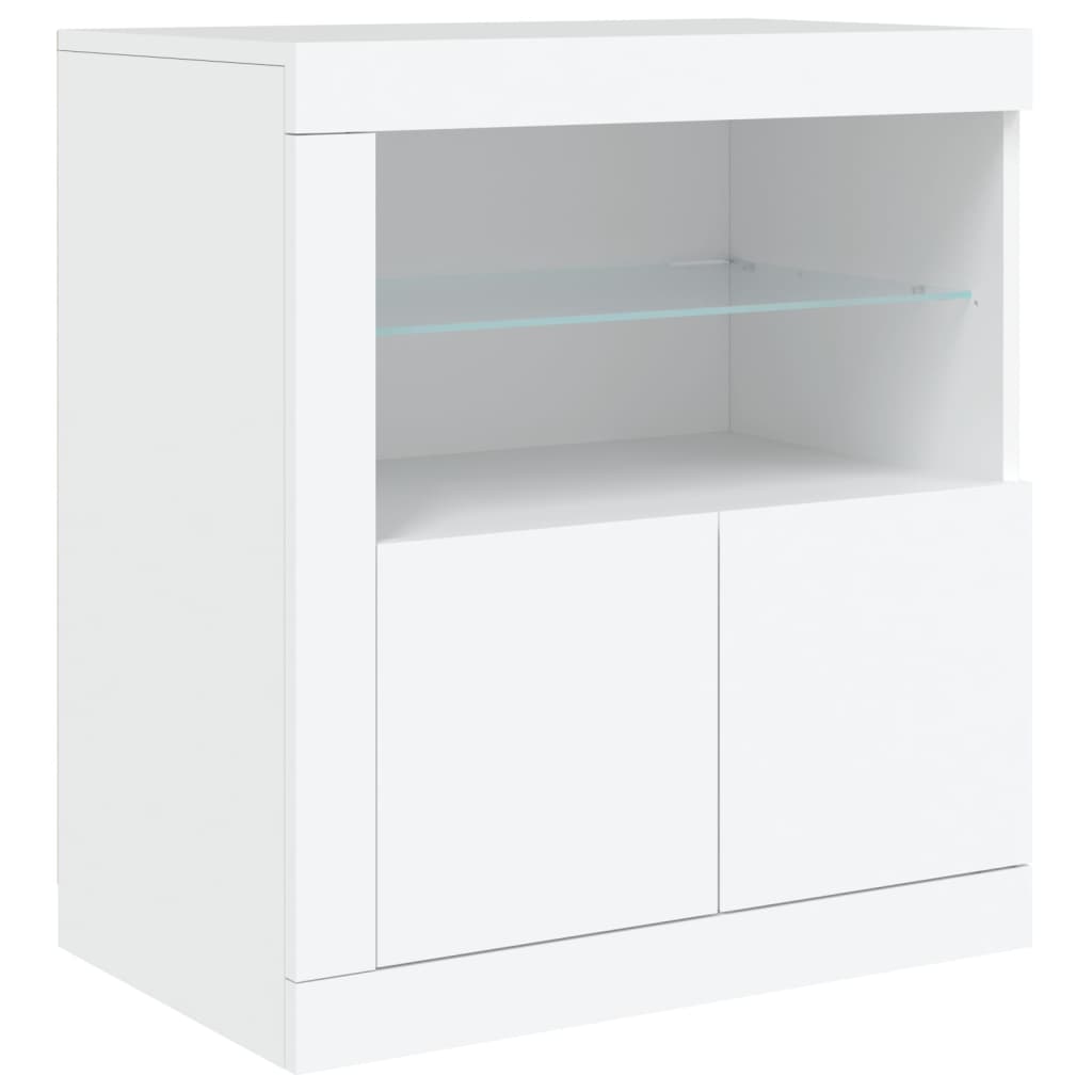 Dressoir met LED-verlichting 162x37x67 cm sonoma eikenkleurig