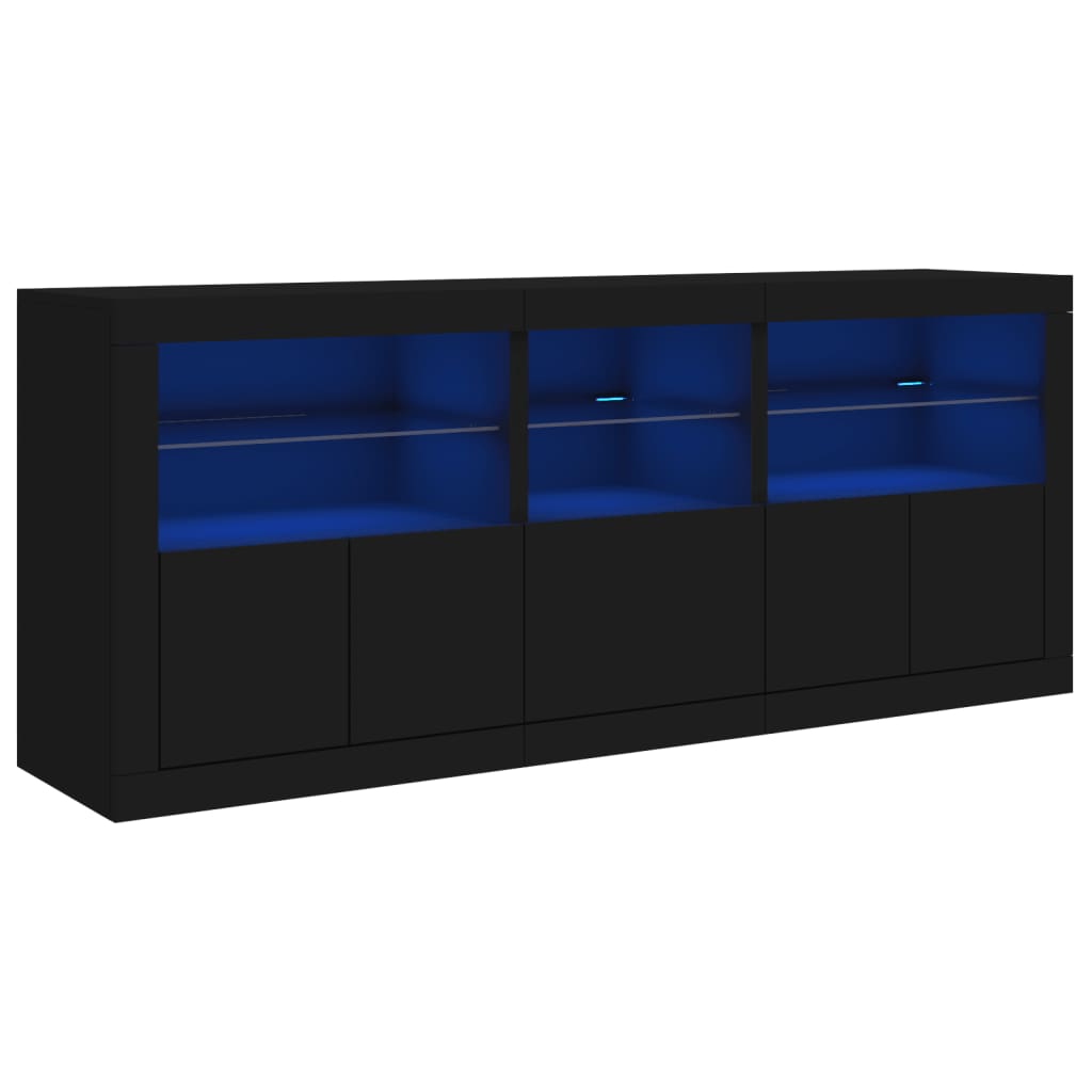 Buffet avec éclairage LED 162x37x67 cm