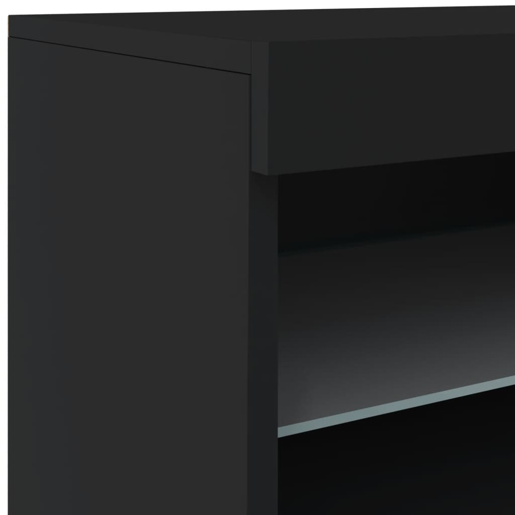 Dressoir met LED-verlichting 162x37x67 cm sonoma eikenkleurig