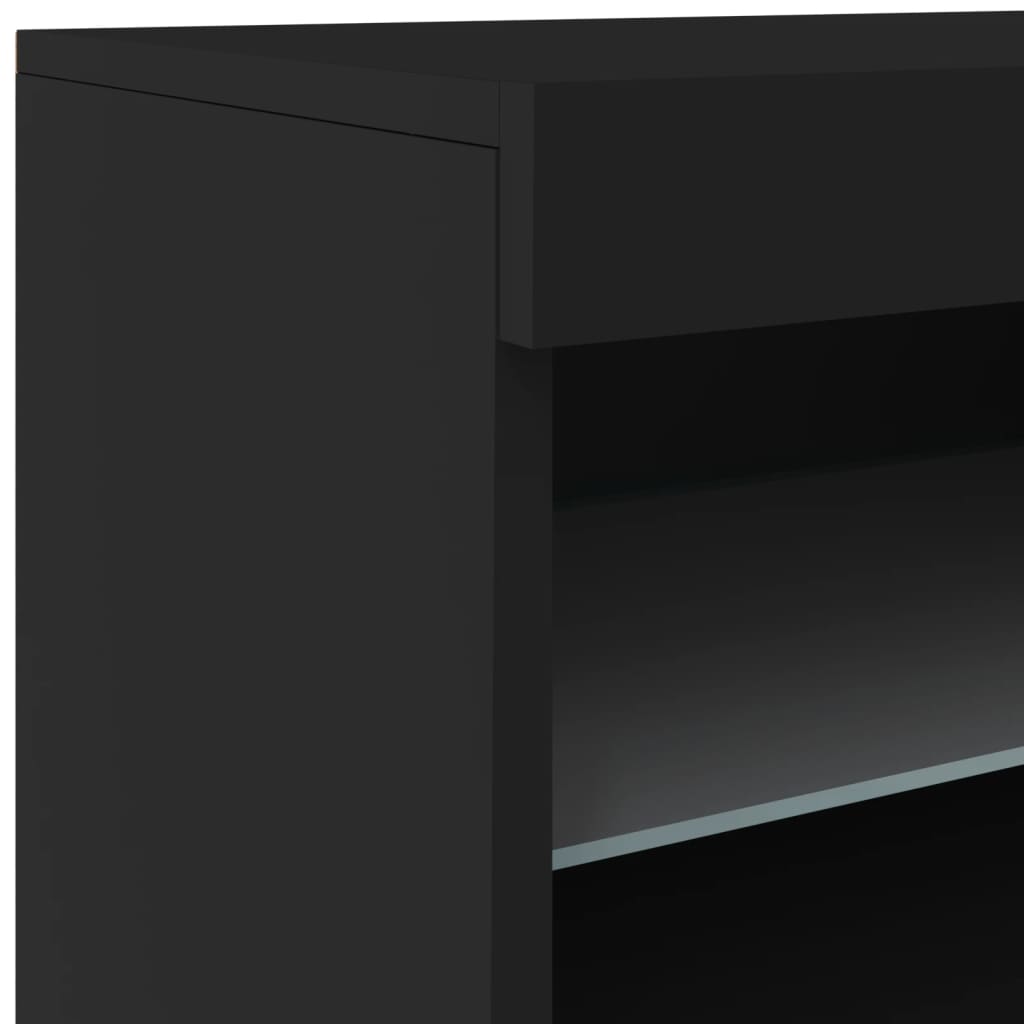 Buffet avec éclairage LED 162x37x67 cm