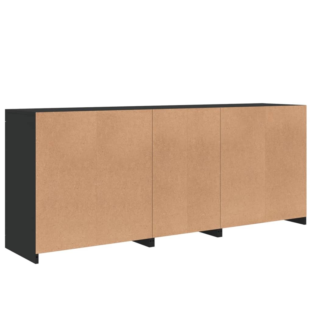 Dressoir met LED-verlichting 162x37x67 cm sonoma eikenkleurig