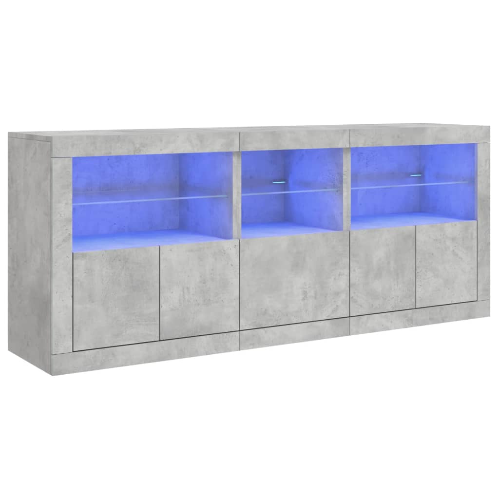 Dressoir met LED-verlichting 162x37x67 cm