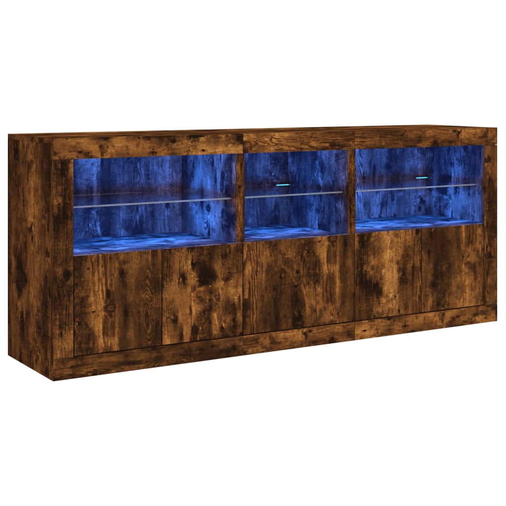 Buffet avec éclairage LED 162x37x67 cm