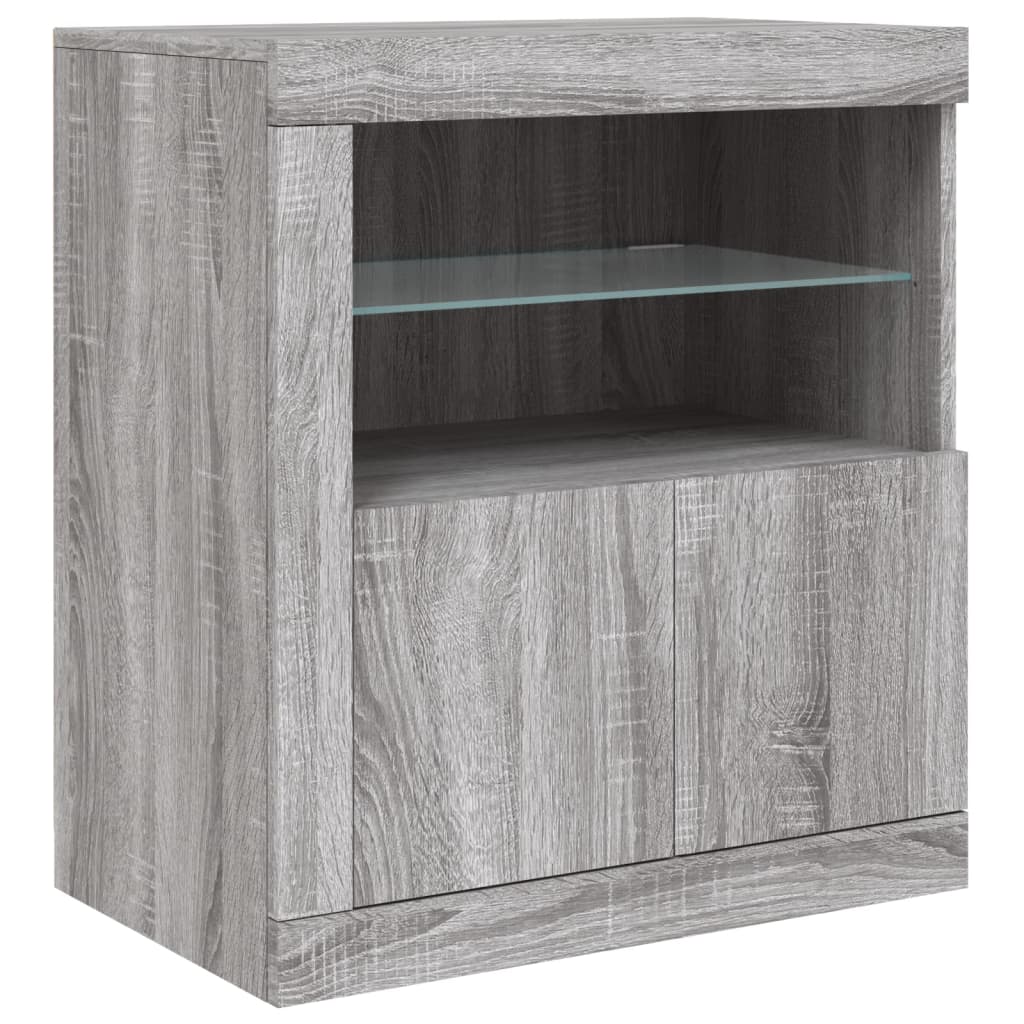 Dressoir met LED-verlichting 162x37x67 cm