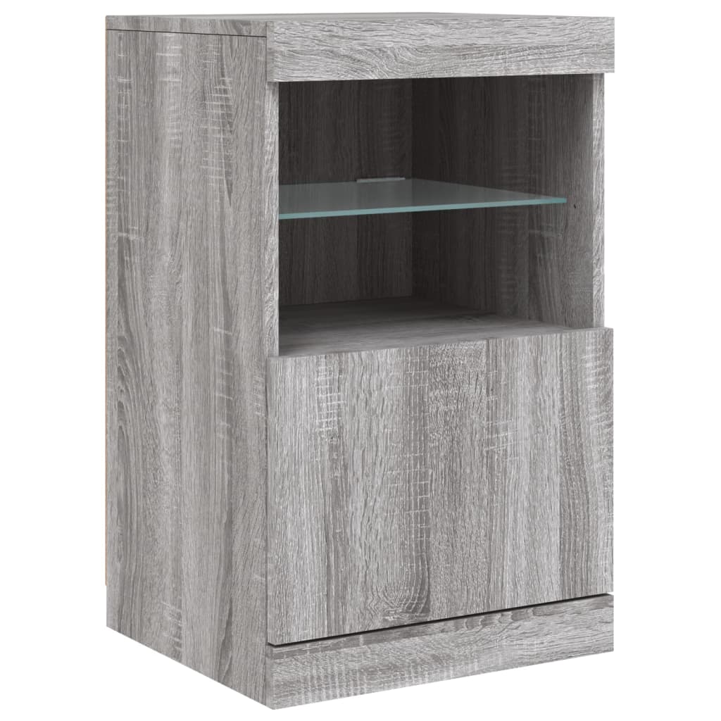 Dressoir met LED-verlichting 162x37x67 cm sonoma eikenkleurig