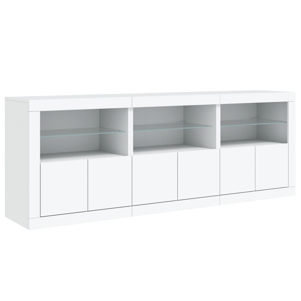 Dressoir met LED-verlichting 181,5x37x67 cm