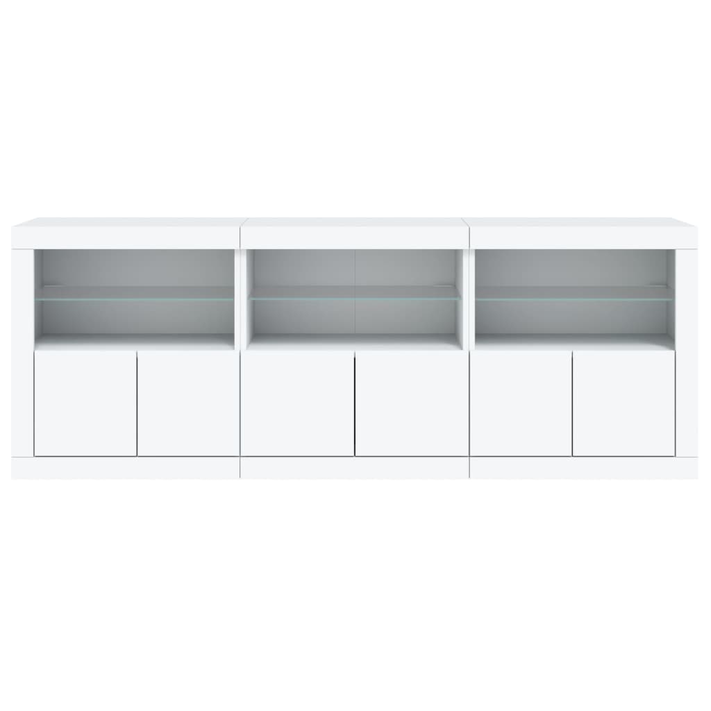 Dressoir met LED-verlichting 181,5x37x67 cm