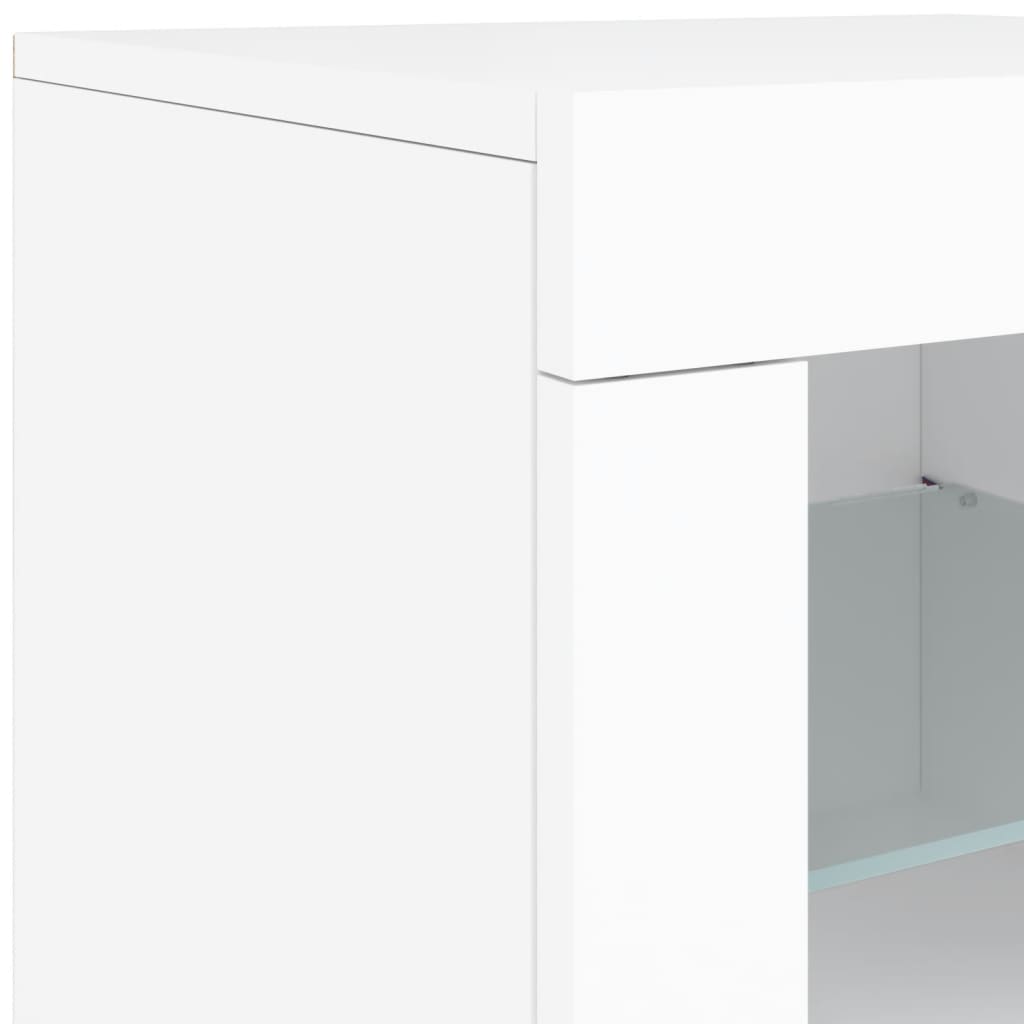 Buffet avec éclairage LED 181,5x37x67 cm