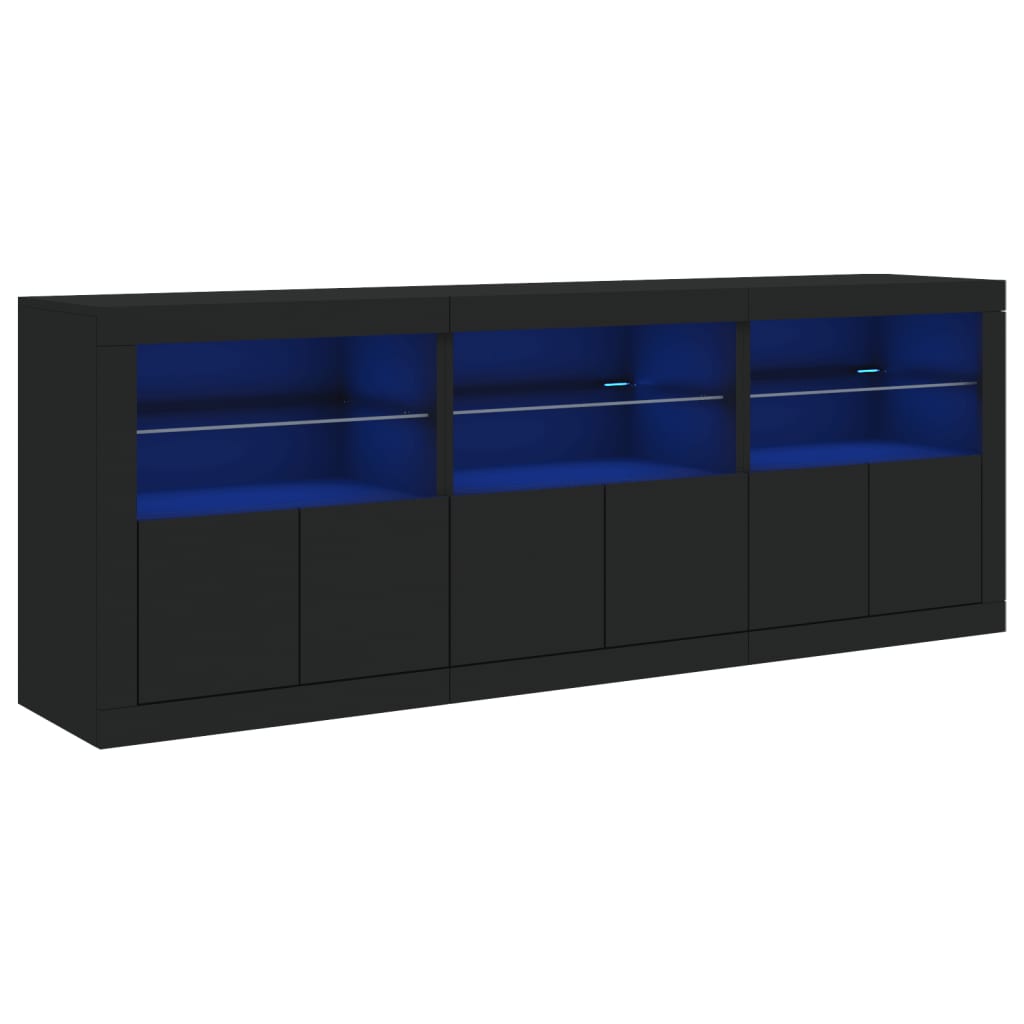 Buffet avec éclairage LED 181,5x37x67 cm