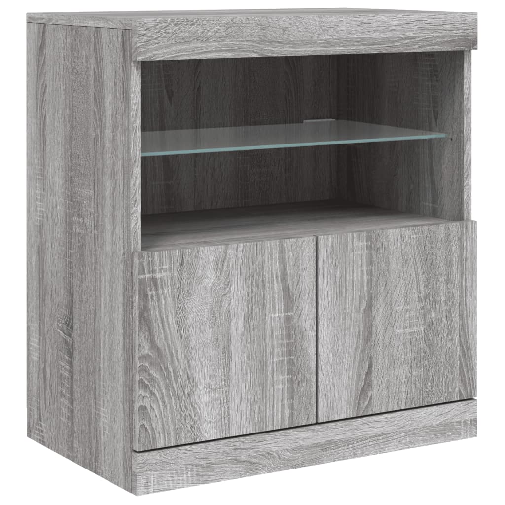 Dressoir met LED-verlichting 181,5x37x67 cm