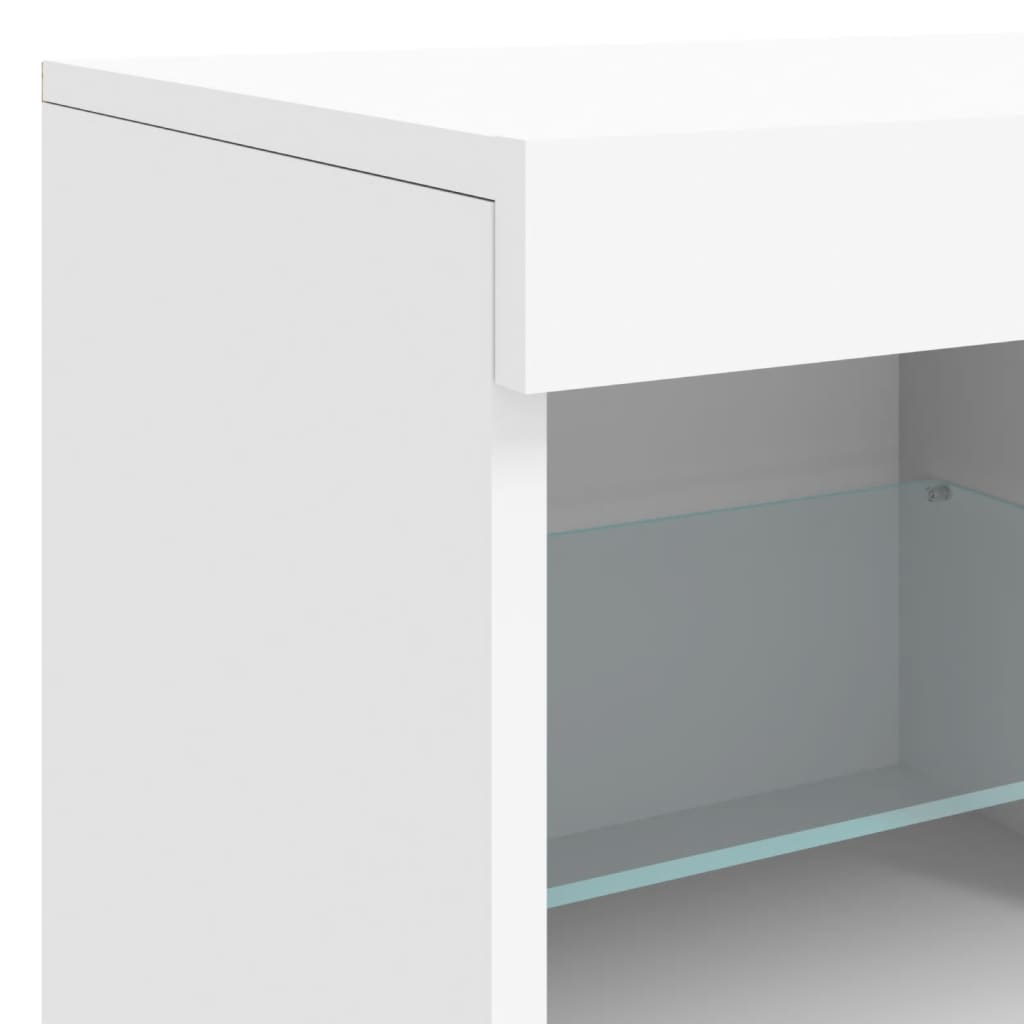 Dressoir met LED-verlichting 202x37x67 cm eikenkleurig