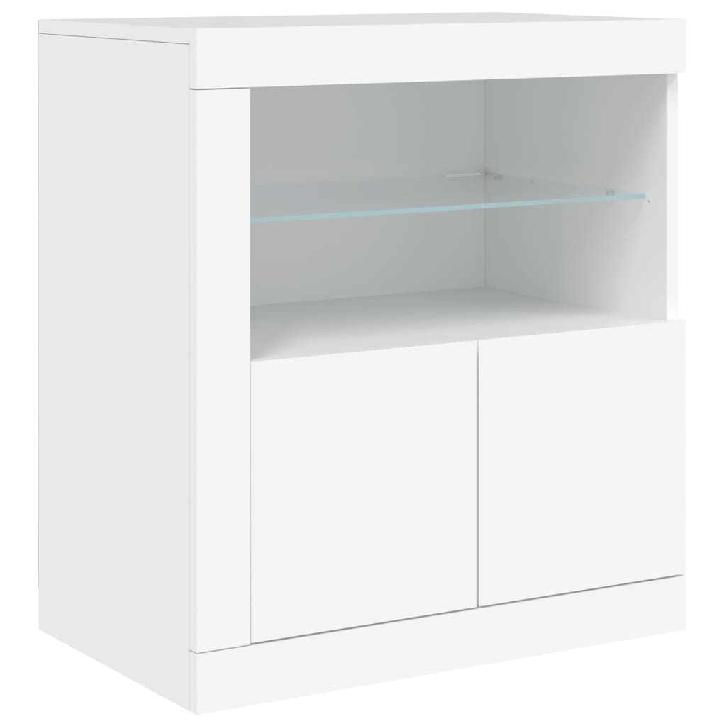 Dressoir met LED-verlichting 202x37x67 cm eikenkleurig