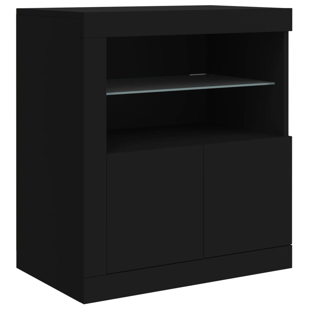 Buffet avec éclairage LED 283,5x37x67 cm