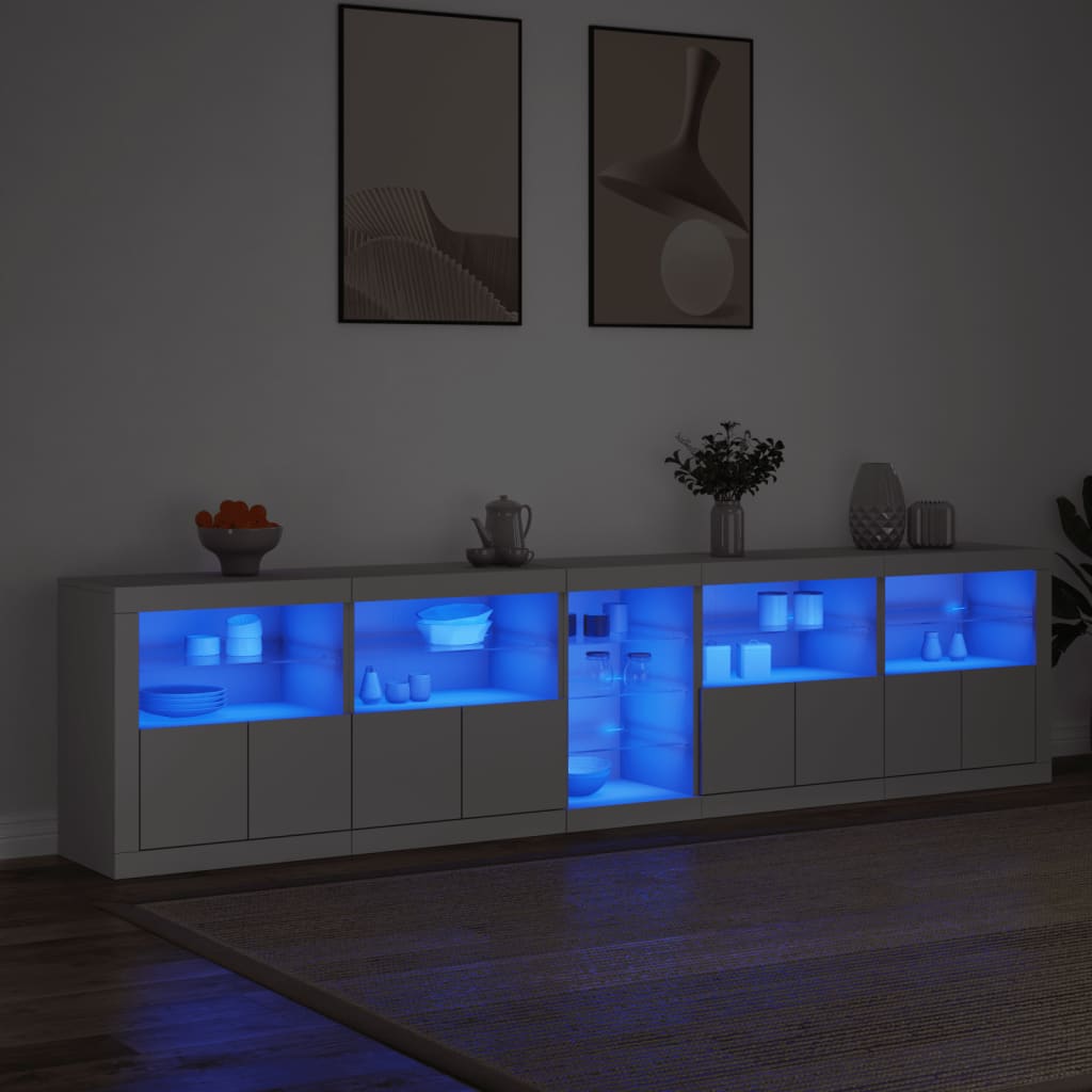 Buffet avec éclairage LED 283x37x67 cm