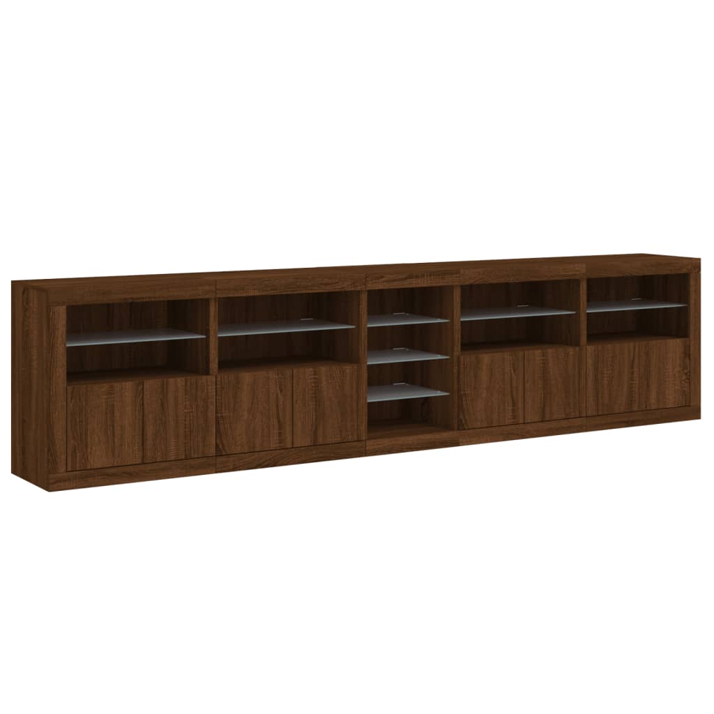 Dressoir met LED-verlichting 283x37x67 cm