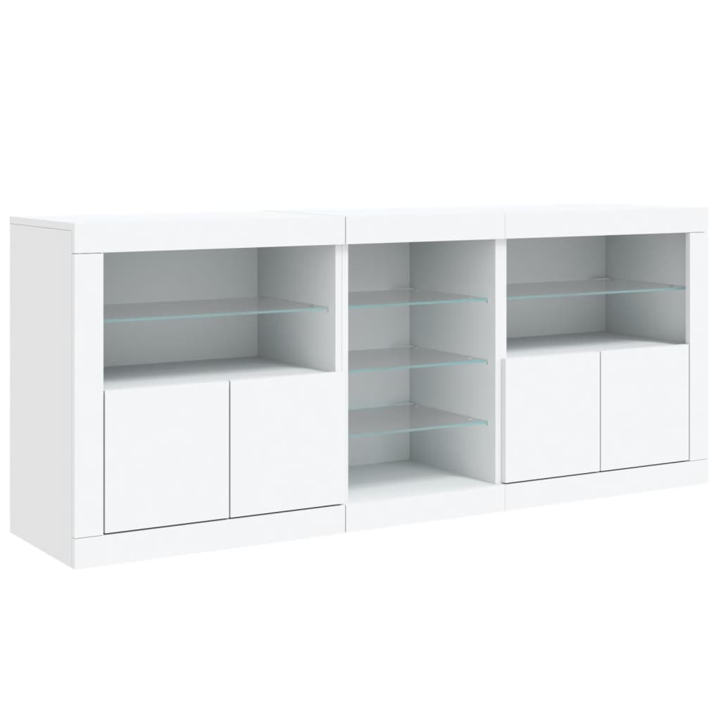 Dressoir met LED-verlichting 162x37x67 cm