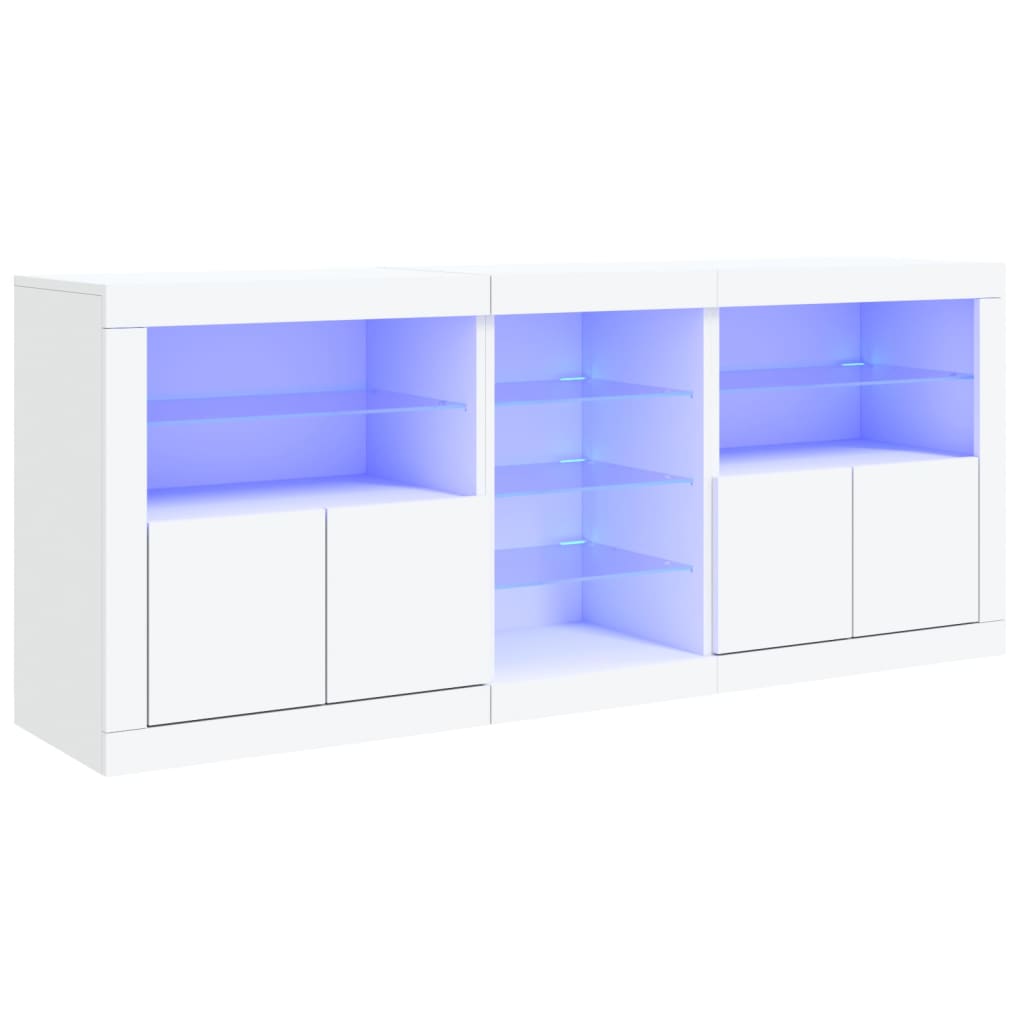 Buffet avec éclairage LED 181,5x37x67 cm