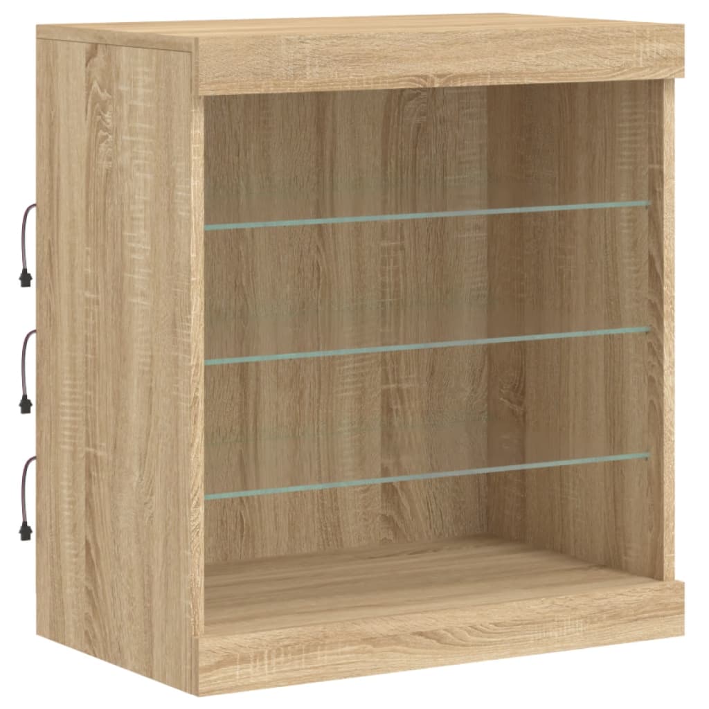 Dressoir met LED-verlichting 181,5x37x67 cm