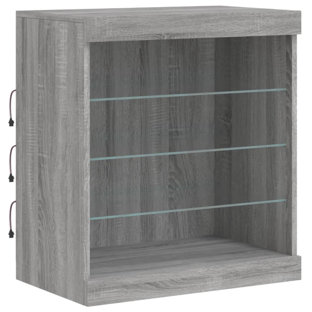 Dressoir met LED-verlichting 181,5x37x67 cm