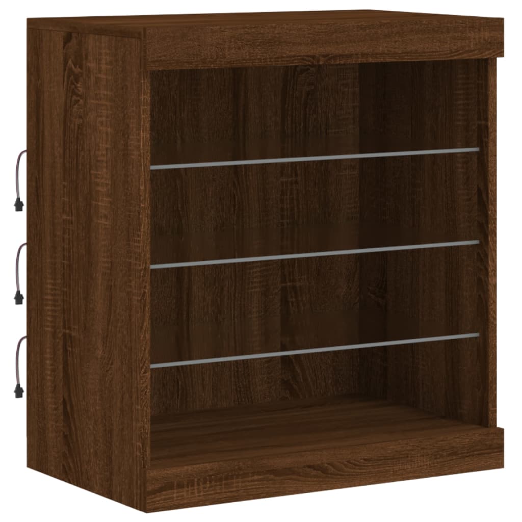 Dressoir met LED-verlichting 181,5x37x67 cm