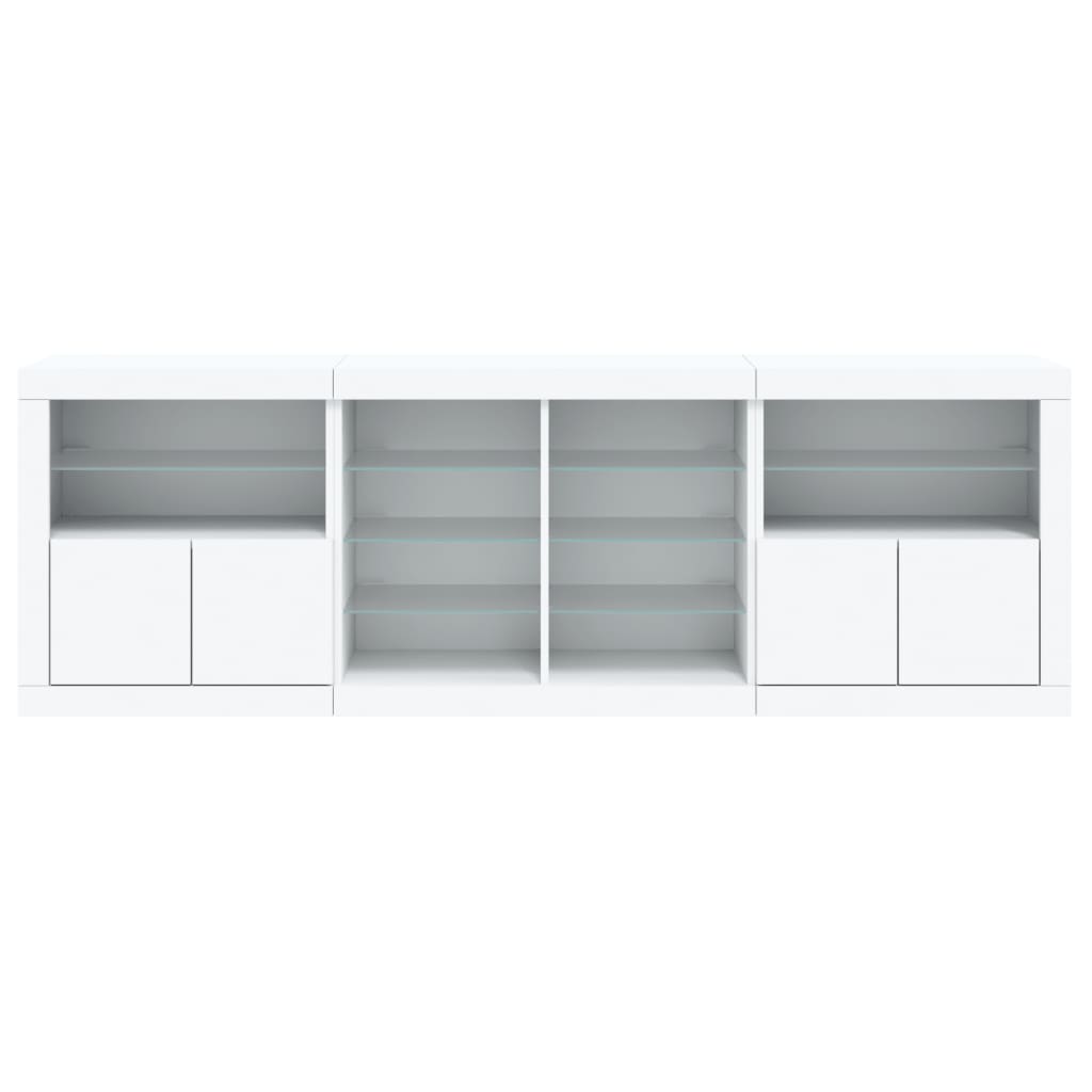 Dressoir met LED-verlichting 202x37x67 cm