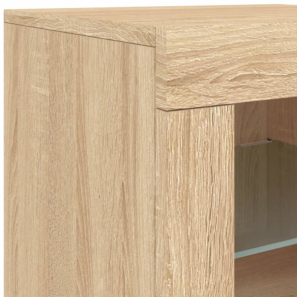 Dressoir met LED-verlichting 202x37x67 cm