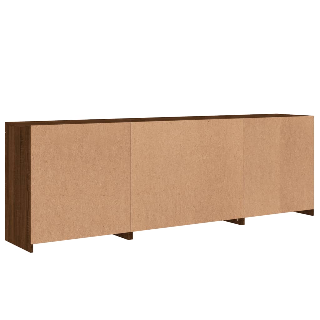 Dressoir met LED-verlichting 202x37x67 cm