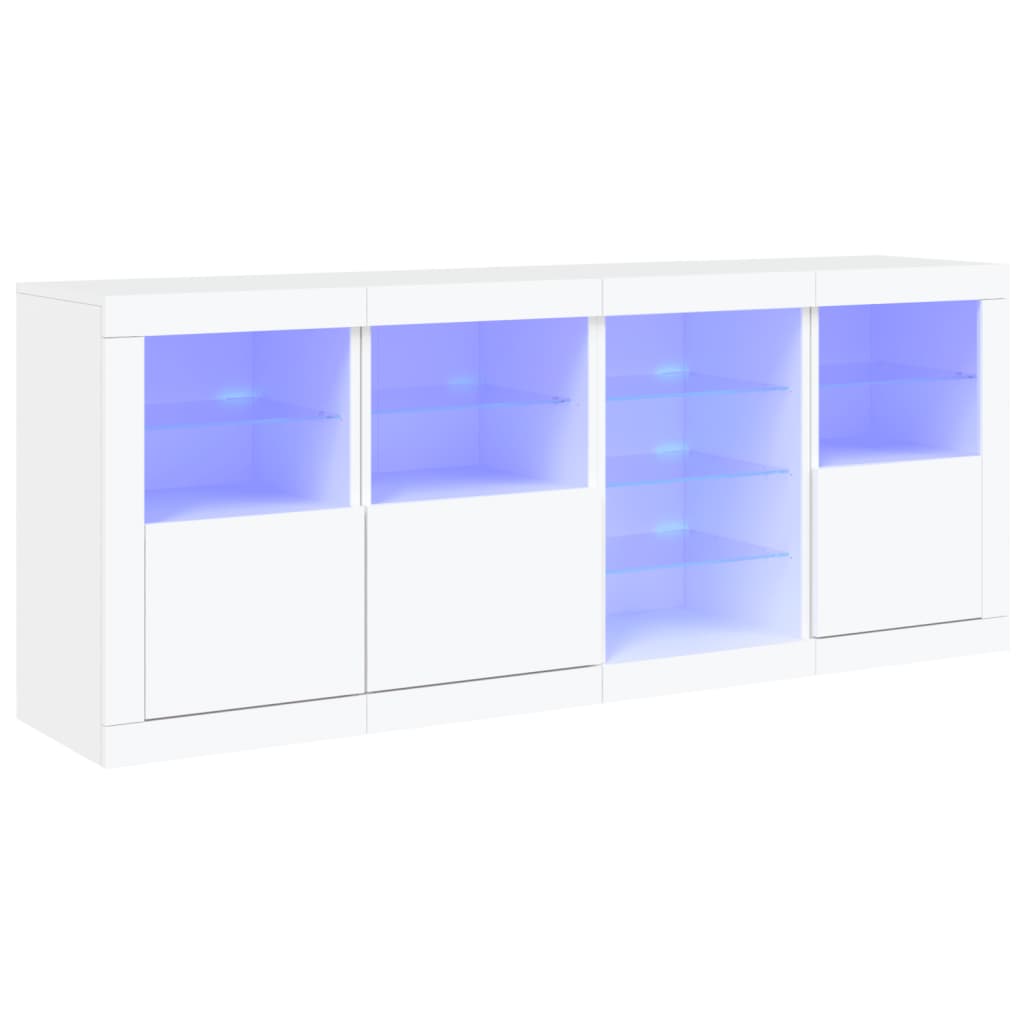 Dressoir met LED-verlichting 164x37x67 cm eikenkleurig