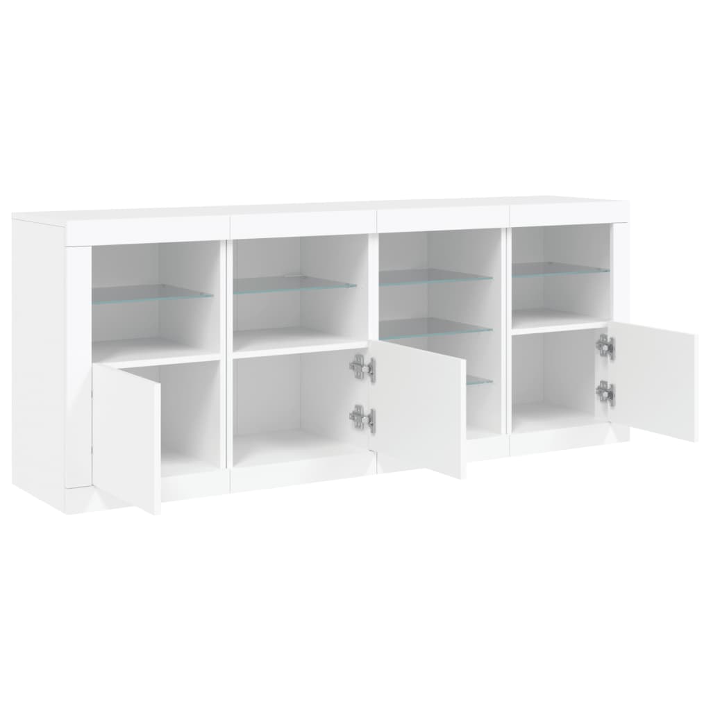 Dressoir met LED-verlichting 164x37x67 cm eikenkleurig