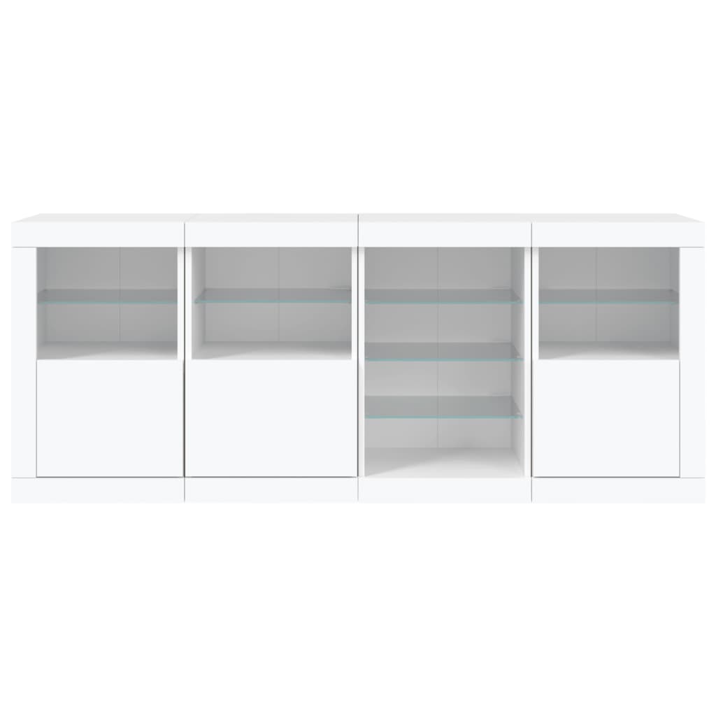 Dressoir met LED-verlichting 164x37x67 cm eikenkleurig